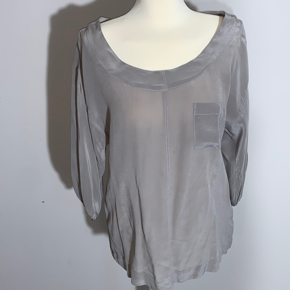 Love 21 Grey silk blouse
